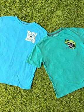 Old Navy Teal & Turquoise Boys Short-Sleeve Graphic Tees